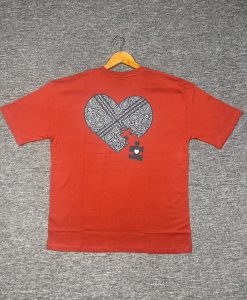 Alternative view of Print Red Drop Shoulder T-shirt