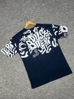 Alternative view of Print Blueish Black Drop Shoulder T-shirt